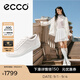愛步（ECCO）板鞋女 時尚潮流百搭簡約輕盈系帶牛皮休閑鞋 柔酷220263 白色22026301007 37