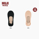 無(wú)印良品（MUJI）男女通用 棉混 深口隱形船襪 DAG17A3S 無(wú)性別 男款女款 黑色 23-25cm/36-40碼