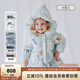 OAK FAMILY兒童白鵝絨羽絨服連帽加厚冬款男女寶寶保暖三防外套 小雪人 90 cm