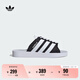 adidas GAZELLE BEACH休閑沙灘拖鞋女子阿迪達(dá)斯官方三葉草   黑色/白   44.5