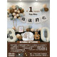 優(yōu)益貝小紅書(shū)寶寶百天百日氣球裝飾滿(mǎn)月嬰兒室內拍照背景墻場(chǎng)景布置 滿(mǎn)月橫幅【小熊氣球套裝】