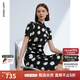 朗姿復(fù)古波點(diǎn)氣質(zhì)旗袍新中式國(guó)風(fēng)設(shè)計(jì)感連衣裙夏季新款裙子女 黑色 M