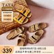 他她（TATA）女鞋勃肯拖2025夏季新款外穿拖鞋涼鞋女 焦糖可露麗 38