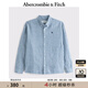 ABERCROMBIE & FITCH【李現(xiàn)同款】男裝25春夏美式經(jīng)典小麋鹿亞麻混紡襯衫KI125-5085 藍色 L (180/108A)