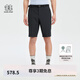 KOLON SPORT/可隆短褲 男子休閑ROCK軟殼側(cè)松緊腰頭徒步休閑5分褲 LHHP4MN151-BK 黑色 M 170/78A