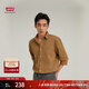 Levi's【商場(chǎng)同款】李維斯工裝巴恩風(fēng)男士新款雙馬刺繡襯衫A8643 棕色 L