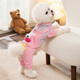MIKI PAD狗狗衣服小型犬貓衣服秋冬季保暖可牽引外出背帶褲比熊泰迪雪納瑞 大眼仔背帶褲 S背長(cháng)25cm（參考體重3-6斤）