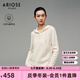 艾諾絲雅詩【商場(chǎng)同款】2024冬季新款100%綿羊毛針織衫連帽內(nèi)搭毛衣31118091 奶油米 M