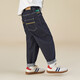 多多家【撞色線(xiàn)彈力牛仔】?jì)和澴幽型貉b復古牛仔褲2025童裝休閑長(cháng)褲