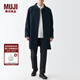 無(wú)印良品 MUJI 男式 羊毛混 短外套 毛呢大衣 男士男款外套 ADF02C2A 深藏青色 XL (180/104A)