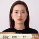 白嵐落霞瑪瑙耳釘女925銀新款輕奢設(shè)計(jì)感高級耳環(huán)本命年生日禮 茶色瑪瑙耳圈