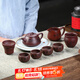 千壽堂 國助工蔣旭東老師手工紫砂壺石瓢套裝 功夫茶具厚德載物9件套