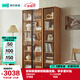 林氏家居北歐實(shí)木書(shū)柜家用書(shū)房PK1X【原木色+黑色】 0.4米書(shū)柜+0.8米書(shū)柜