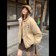 億梵莎棉服女2025新款冬季加厚羊羔毛立領(lǐng)羽棉襖絨服女夾棉學(xué)生厚外套潮 卡其色 均碼 （可聯(lián)系客服備注碼數）
