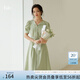 FANSILANEN夏季正式場(chǎng)合法式職業(yè)連衣裙女夏新款氣質(zhì)收腰面試裙子通勤連衣裙 嫩綠色 M