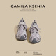 CAMILA KSENIA老爹鞋女士2025新款冬季休閑百搭拼接綁帶運動(dòng)鞋厚底透氣跑步鞋子 灰色 37