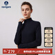 Navigare意大利小帆船女士高領(lǐng)修身打底衫高彈長袖T恤2335084501 藍(lán) M 