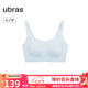 ubras母親節(jié)禮物側(cè)收大杯文胸收副乳內(nèi)衣女大胸顯小防下垂胸罩粉底液 可調(diào)肩帶-漣漪藍色 XL (85B/85C/85D)