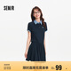 森馬（Semir）連衣裙女拼接格子假兩件學(xué)院風(fēng)2025夏季收腰polo裙107425114001