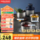 摩飛電器（Morphyrichards）絞肉機 家用套娃絞餡機碎肉機 電動(dòng)多功能輔食料理機打蒜攪拌機 不銹鋼三碗 MR9401A
