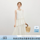 范思藍(lán)恩度假風(fēng)重工領(lǐng)口無袖掛脖連衣裙2025夏新款不規(guī)則裙擺2469 米色 M