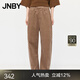 江南布衣（JNBY）【燈芯絨闊腿褲】燈芯絨高腰休閑褲子長(cháng)褲松緊腰女 216/臘粉駝色 L
