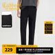 卡賓（CABBEEN）【吸濕速干】松緊帶設(shè)計(jì)休閑褲男2025夏季壓膠工藝衛(wèi)褲 煤黑色01 XL /180/52