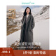 茵曼（INMAN）2025秋冬女新款 綿羊毛雙面呢外套女美拉德翻駁洋氣長款大衣上衣 深花灰 S