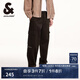 杰克·瓊斯（JACK&JONES）春夏時(shí)尚潮簡(jiǎn)約舒適燈芯絨直筒褲廓形寬腿褲休閑褲男裝224414005 E11巧克力蛋糕 L （180)