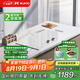 碩高（SUKIO）白色電磁爐電陶爐嵌入式雙灶大功率家用電磁爐3500W爆炒電磁灶二級(jí)能效臺(tái)嵌兩用定時(shí)獨(dú)立控溫 S09