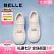 百麗（Belle）休閑舒適板鞋女2025春季新款簡(jiǎn)約厚底鞋D4M1DAM5 米白色 37 (235mm)
