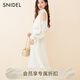 SNIDEL2025春夏新品優(yōu)雅泡泡袖露肩收腰純色雪紡連衣裙SWFO251074 象牙白 S （0）