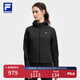 FILA 斐樂(lè )官方女裝針織連帽外套2025秋裝新款健身運動(dòng)防曬衣夾克 深黑-BK M 165/84A/M