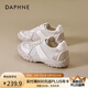 達(dá)芙妮黃色內(nèi)增高德訓(xùn)鞋女2025新款小白鞋夏季厚底休閑鞋透氣芭蕾運(yùn)動(dòng)鞋