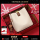 CHANEELR & KARITH包包女包牛皮單肩斜挎手提水桶包輕奢生日禮物送女友老婆 高級感ck風(fēng)送女朋友愛(ài)人實(shí)用高檔 奶昔白【禮盒裝】 #20