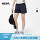 NEPA耐葩2024年春夏新品戶外運(yùn)動(dòng)女士輕量寬松梭織工裝短褲7K41760 深藏青色M04 165 68A（070）