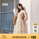 森馬（Semir）連衣裙女顯瘦甜美度假風(fēng)2025夏季森系滿印吊帶裙浪漫109325114033
