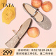 他她（TATA）法式氣質(zhì)透氣涼鞋女鞋平底網(wǎng)面單鞋2025夏季新款 粉杏 39
