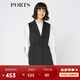 PORTS寶姿女裝 秋季新品百搭無袖中長款風衣SA9T010GFQ037 黑色 S (4)