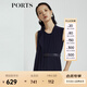 PORTS寶姿 商場同款新品氣質(zhì)百搭不對稱系帶連體褲LL8P041NWB011 丈青 L (8)