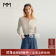 麥檬【萬(wàn)件爆款】MM口碑原創(chuàng  )毛衣桑蠶絲V領(lǐng)毛針織衫打底上衣春秋 米色5G1931691 M