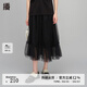 播秋冬新品網(wǎng)紗半身裙松緊腰DDQ4BD5125 K40黑色 M