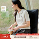 茵曼簡(jiǎn)約娃娃領(lǐng)刺繡針織衫2025夏季女裝新款休閑通勤顯瘦短袖上衣 花紗色 L