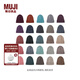 無(wú)印良品（MUJI）男女通用 余線(xiàn) 針織帽 帽子 無(wú)性別 男款女款 男士/女士 DB01CC3A 混色 均碼 頭圍55-59
