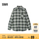 森馬（Semir）長(zhǎng)袖襯衫男純棉法蘭絨格子外套秋季情侶裝寬松上衣101524105207