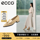 愛(ài)步（ECCO）豆豆鞋女 時(shí)尚潮流百搭尖頭百搭淺口樂(lè)福單鞋  型塑214283 裸色21428301211（牛皮革） 37