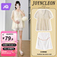 婧麒（JOYNCLEON）孕婦t恤夏款2025新款甜美氣質(zhì)孕婦兩件套顯瘦百搭上衣遮肚子夏裝 杏色上衣Jly125275 L