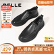 百麗商務(wù)皮鞋男牛皮革舒適厚底通勤休閑皮鞋A1935AM5【預(yù)售】 黑色-套腳A1936（常規(guī)款） 42 (260mm)