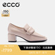 愛(ài)步（ECCO）樂(lè)福鞋女 25年新款優(yōu)雅淺口正裝單鞋粗跟高跟鞋女 型塑291903 灰粉色29190301386 39