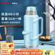 SIMELO施美樂(lè )蓋塞304一體玻璃內膽保溫瓶熱水瓶暖水瓶開(kāi)水瓶保溫壺 明月典雅藍 3.2L (304蓋塞一體)